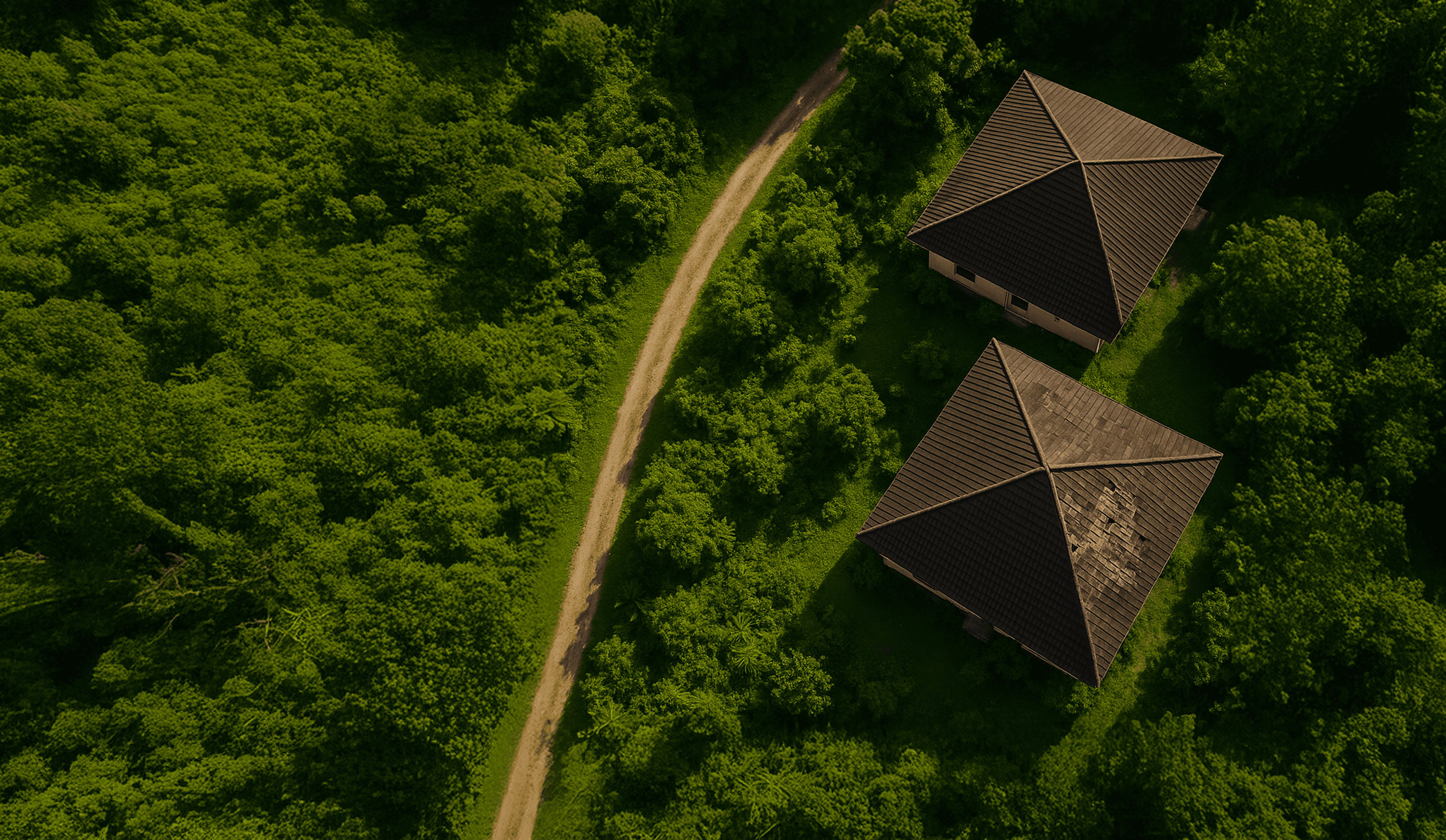 Aerial roof view